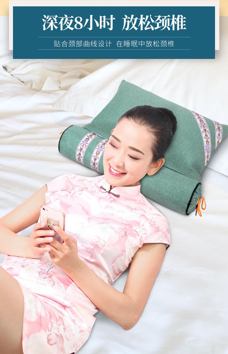 可拆卸組合艾草枕 圓柱睡覺(jué)艾灸護頸艾草頸椎枕 廠(chǎng)家批發(fā)頸椎枕頭